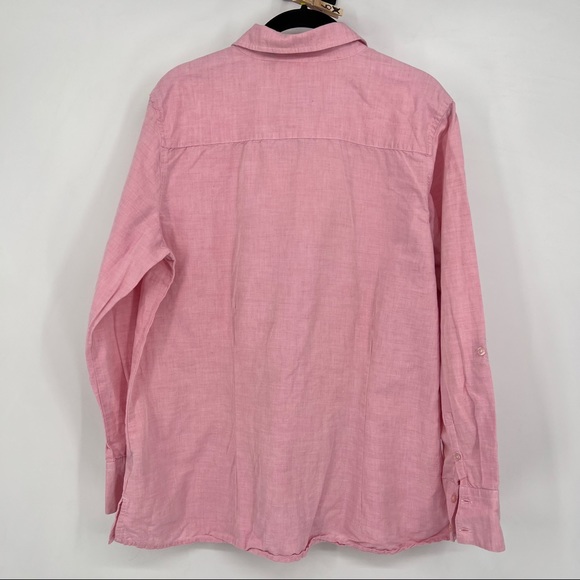 Allen Solly Linen Button Down Shirt Pink - Picture 5 of 6